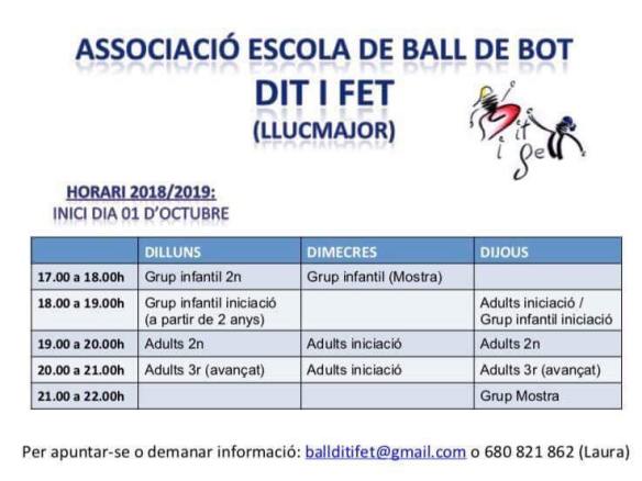 Ball de bot DIT I FET 2018-19